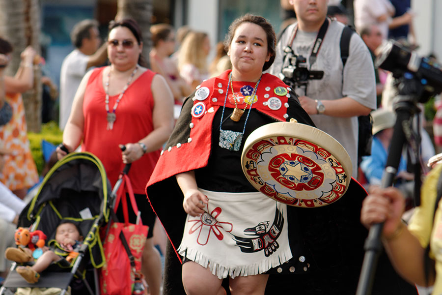 people enjoying at festival at the Alaska Native Heritage Center